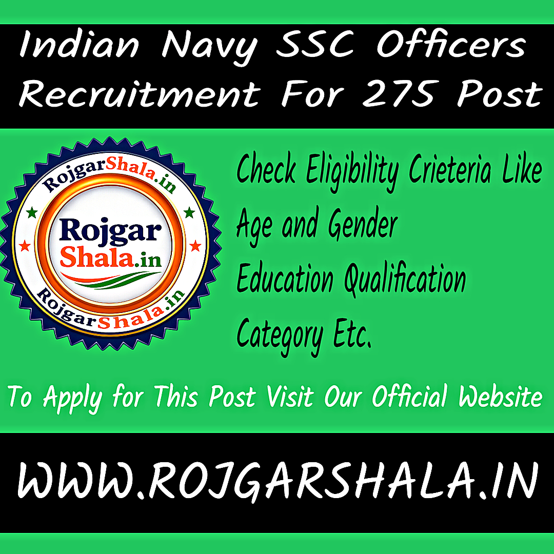 Indian Navy SSC Recruitment 2026 for 275 Apply Now