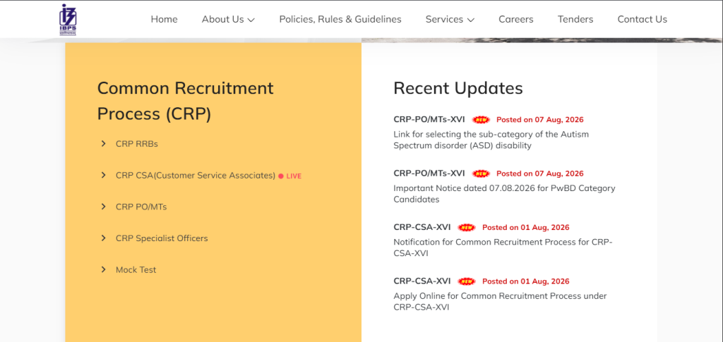 IBPS Clerk Recruitment Notification 2026